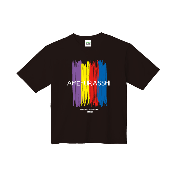 AMEFURASSHIの大雨注意報! Tシャツ(オーバーサイズ)【ブラック】