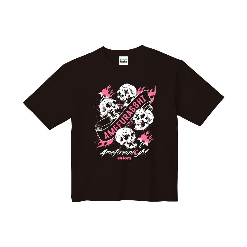 AMEFURASSHI のアメフラナイト! TシャツB (オーバーサイズ)　ブラック