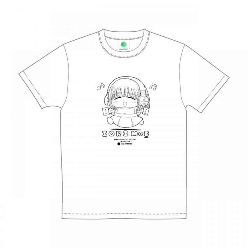 もえちゅTシャツ(ちびキャラ線画)　ホワイト