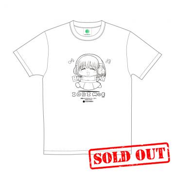 もえちゅTシャツ(ちびキャラ線画)　ホワイト