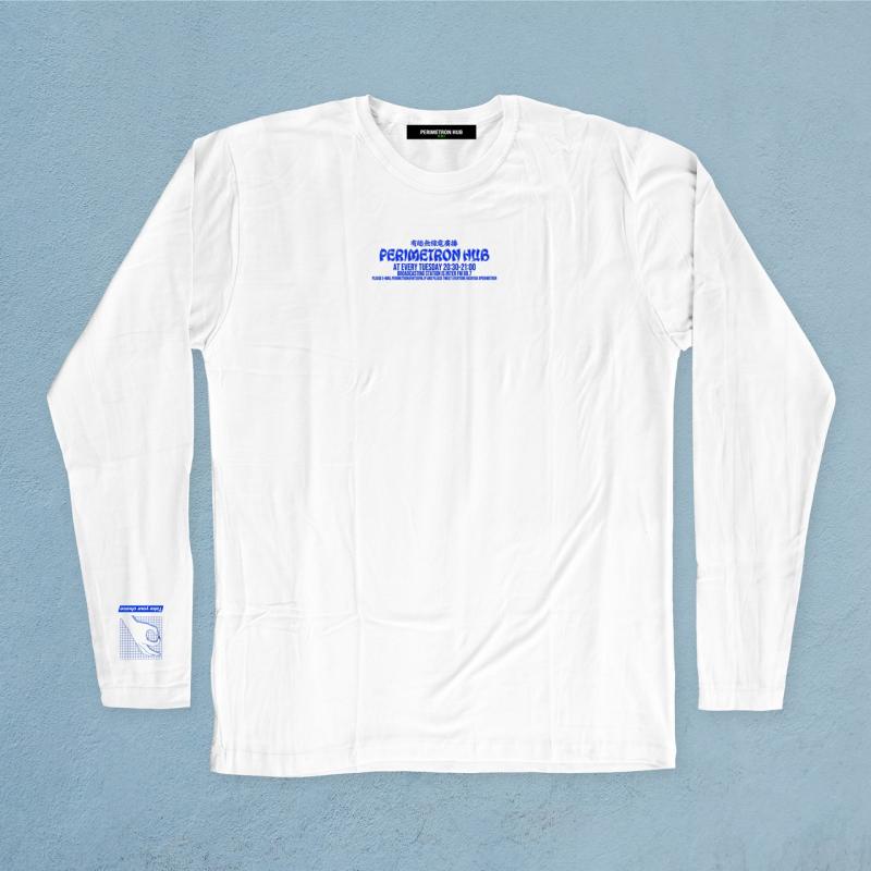 [再販]PERINETON HUB有趣ロングTシャツ(白)